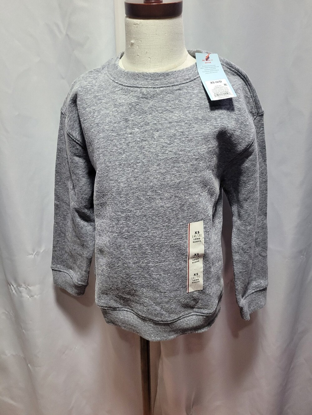 Boys/Girls Cat An¹441¹d Jack Classic Grey Crewneck Sweater